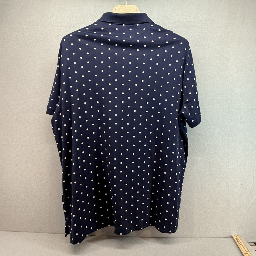 Polo Ralph Lauren Polo Shirt Men's XL Navy Blue Polka Dot Soft Touch Pima Cotton - Picture 3 of 13